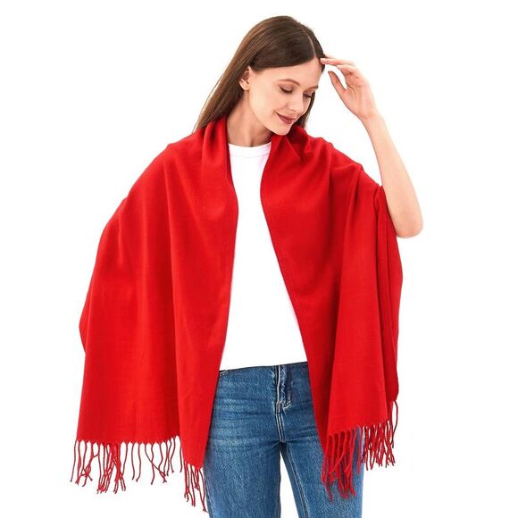 Alpine Swiss Womens Shawl Evening Wrap Pashmina Large Scarf Fringe Cape Poncho - Picture 2 of 7